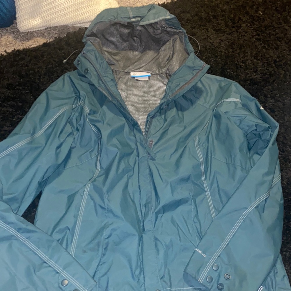 Columbia Blue Rain Jacket